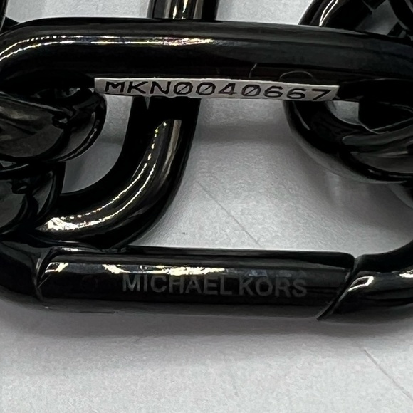 NEW MICHAEL KORS Gunmetal Long Link Chain Necklace 40” - Picture 7 of 11